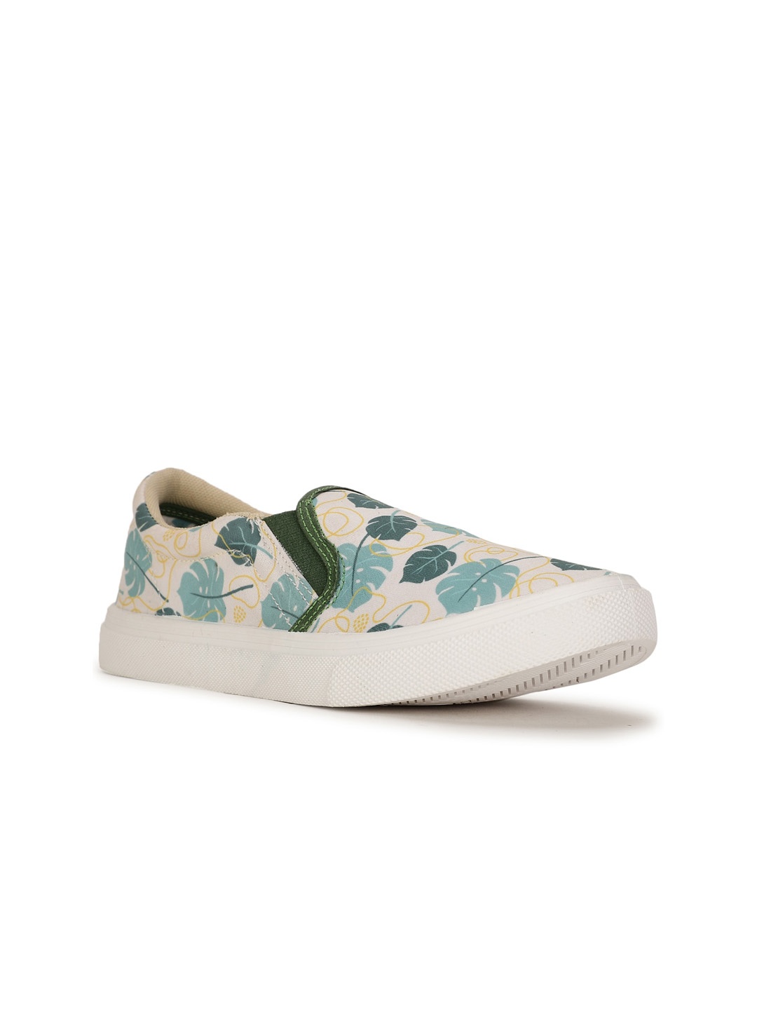 

Bata Women Printed Comfort Insole Slip-On Sneakers, Beige
