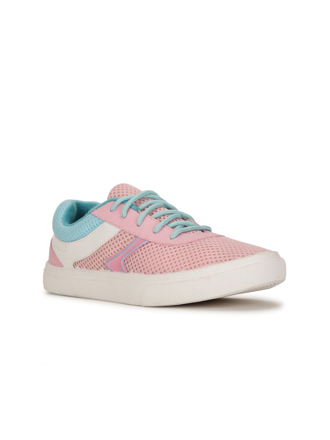 

Bata Women Colourblocked Round Toe Mesh Sneakers, Pink