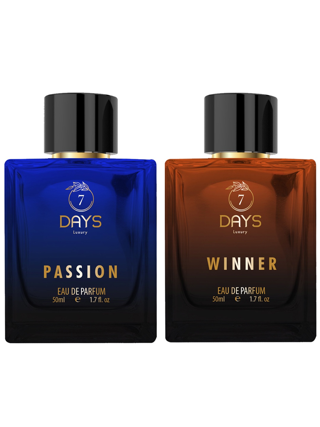 

7 DAYS Passion & Winner 2-Pcs Long Lasting Eau De Parfum - 50ml Each, Tan