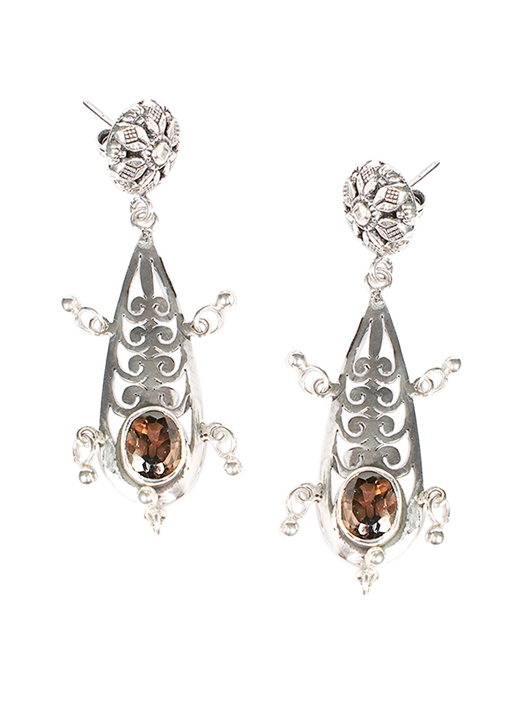 

925 SILLER Contemporary Sterling Silver Drop Earrings