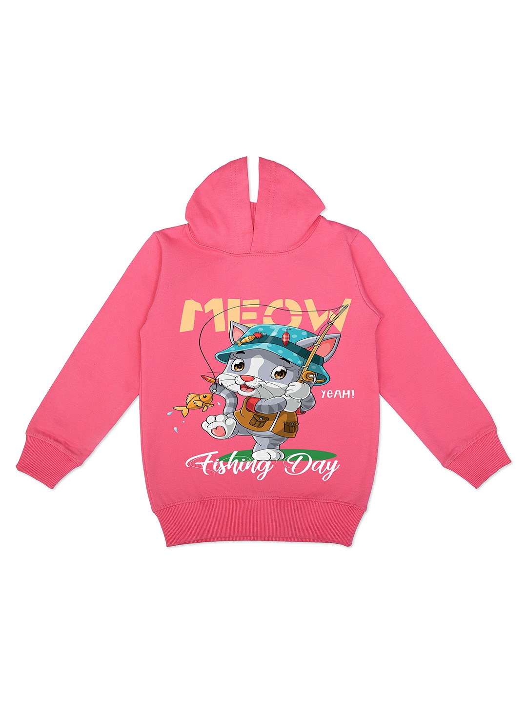 

YK Boys Graphic Printed Hooded Fleece Pullover Sweatshirt, Pink