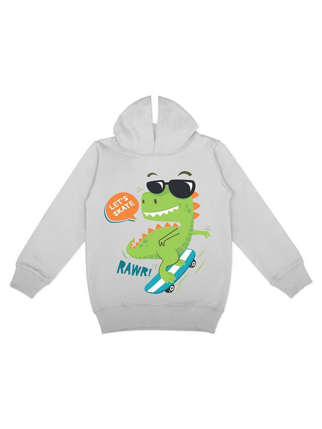 

YK Boys Graphic Printed Hooded Fleece Pullover Sweatshirt, Grey
