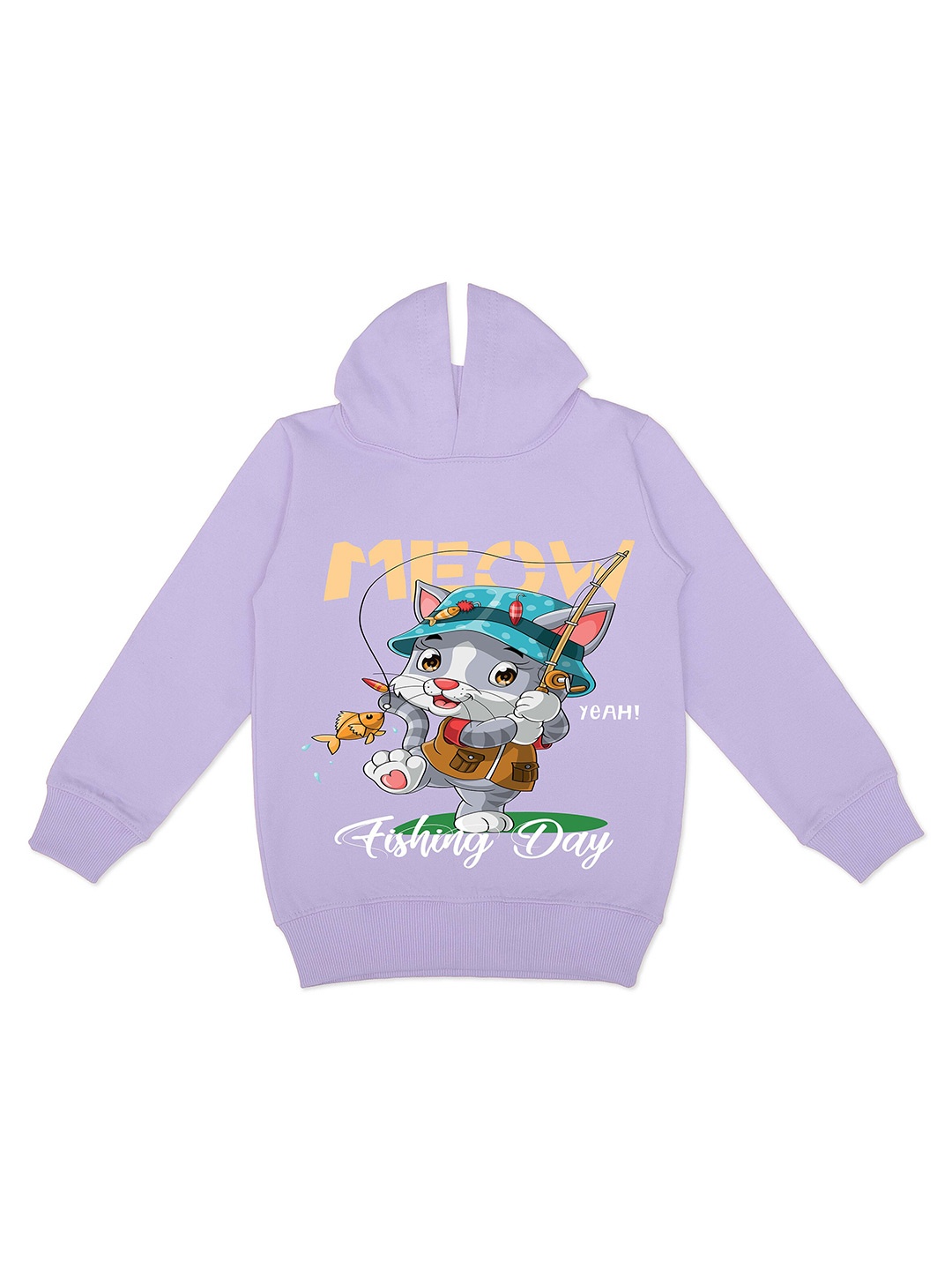 

YK Boys Graphic Printed Hooded Fleece Pullover Sweatshirt, Purple