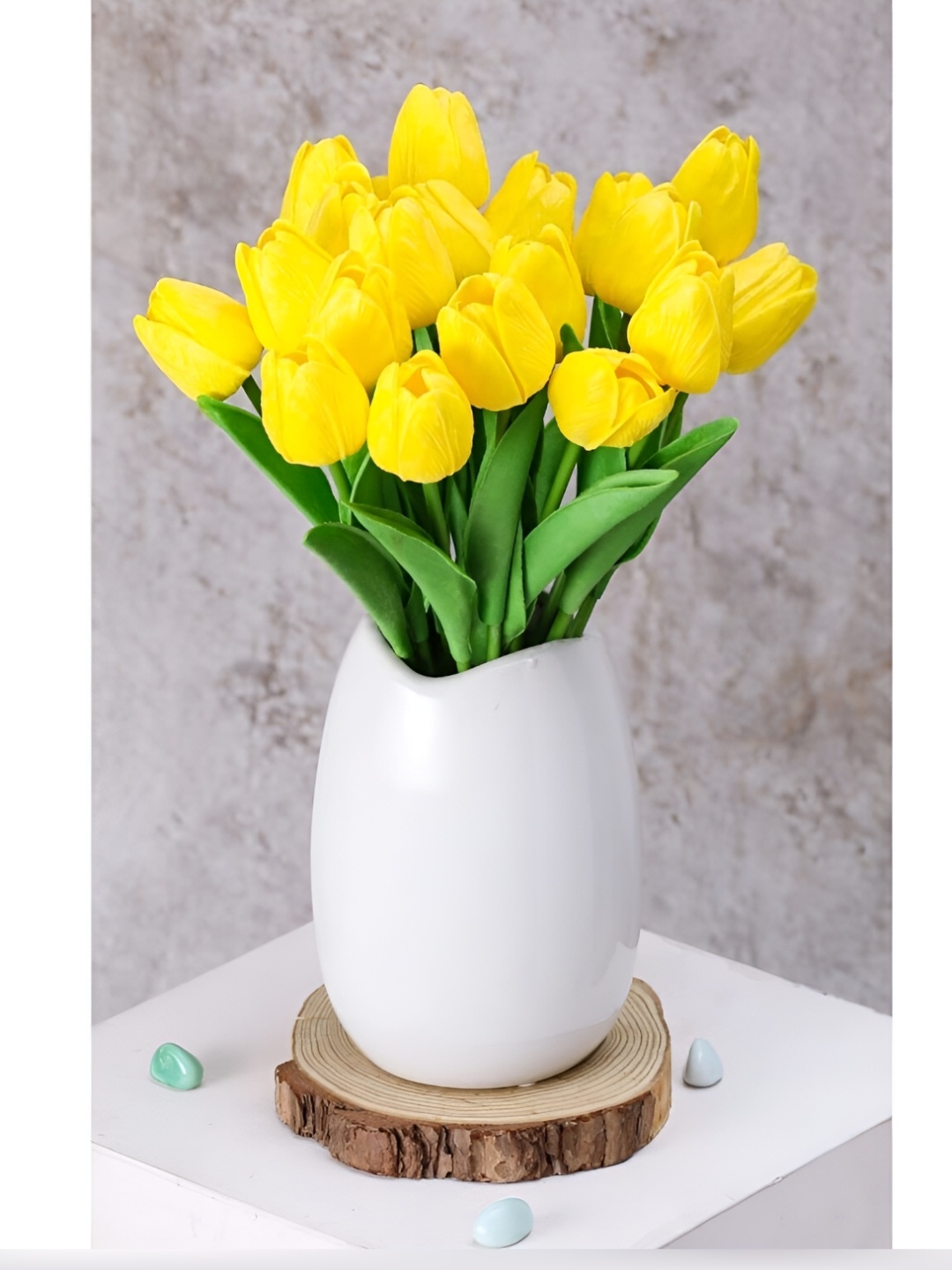 

Satyam Kraft Yellow & Green 5 Pieces Tulip Artificial Flower