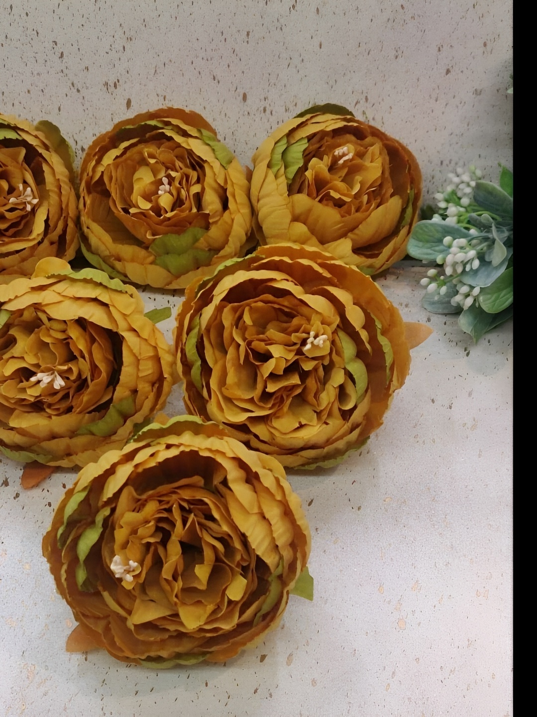 

Satyam Kraft Mustard 6 Pieces Rose Artificial Flowers