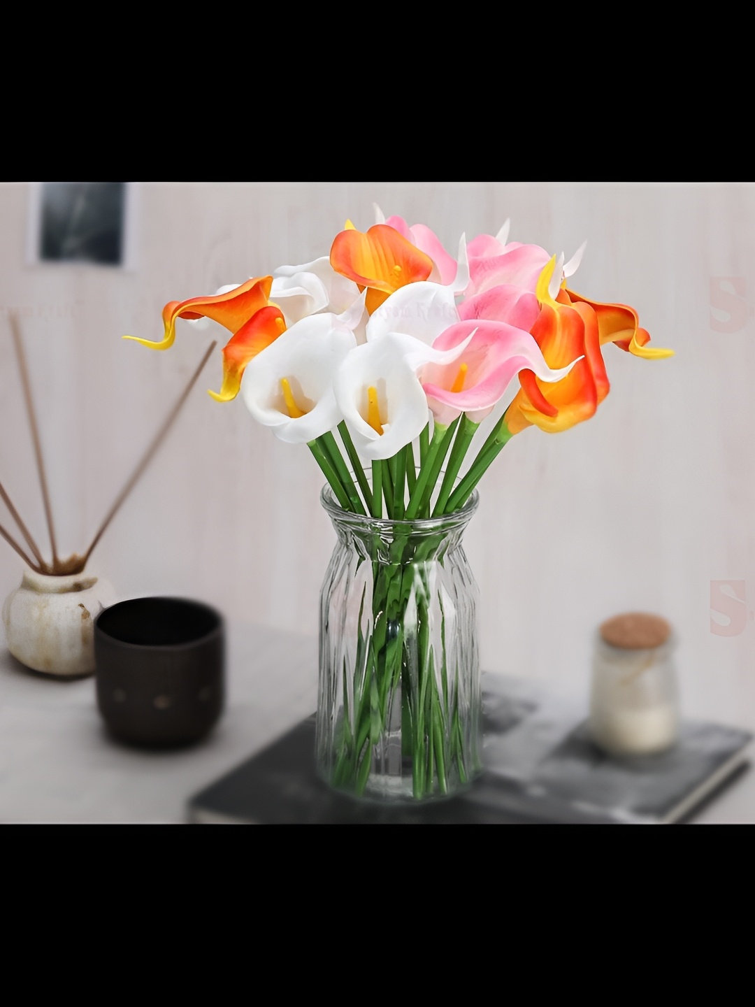 

Satyam Kraft White & Pink 10 Pieces Lily Artificial Flower
