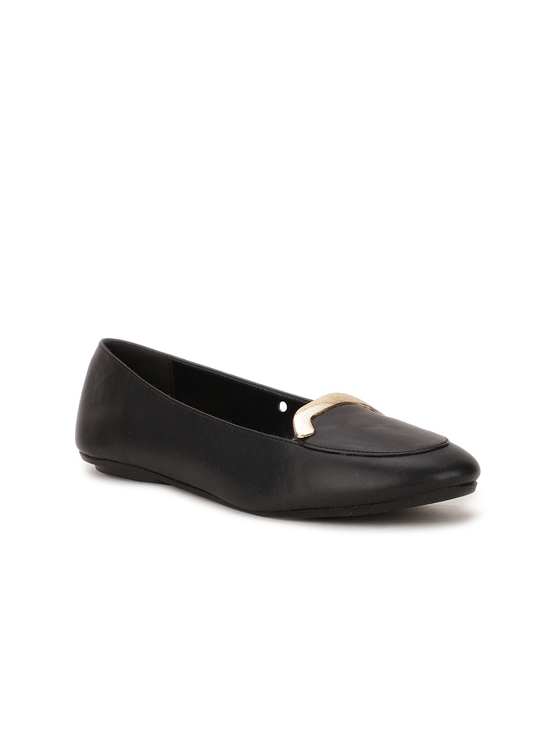 

Bata Round Toe Ballerinas, Black