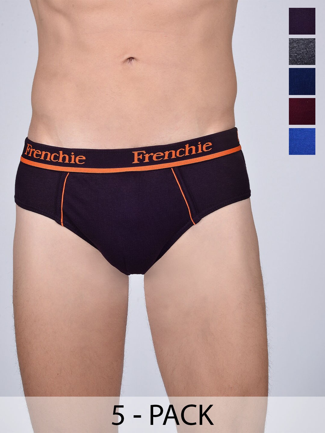 

FRENCHIE Pack Of 5 Assorted Cotton Basic Briefs FR-MI-BF-PRO-10P-95-PO5