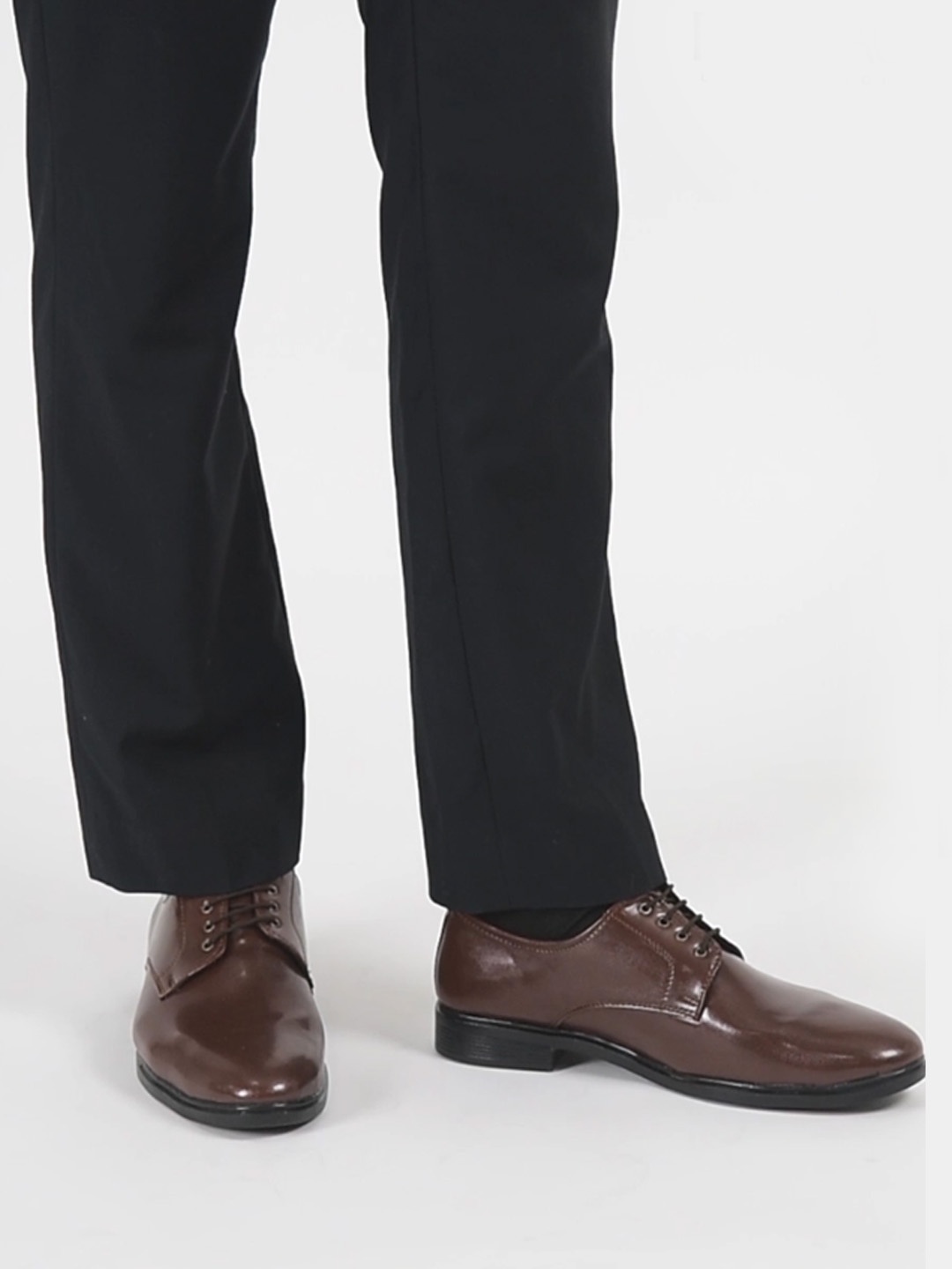 

FAUSTO Men Round Toe Formal Slip-On Shoes, Brown