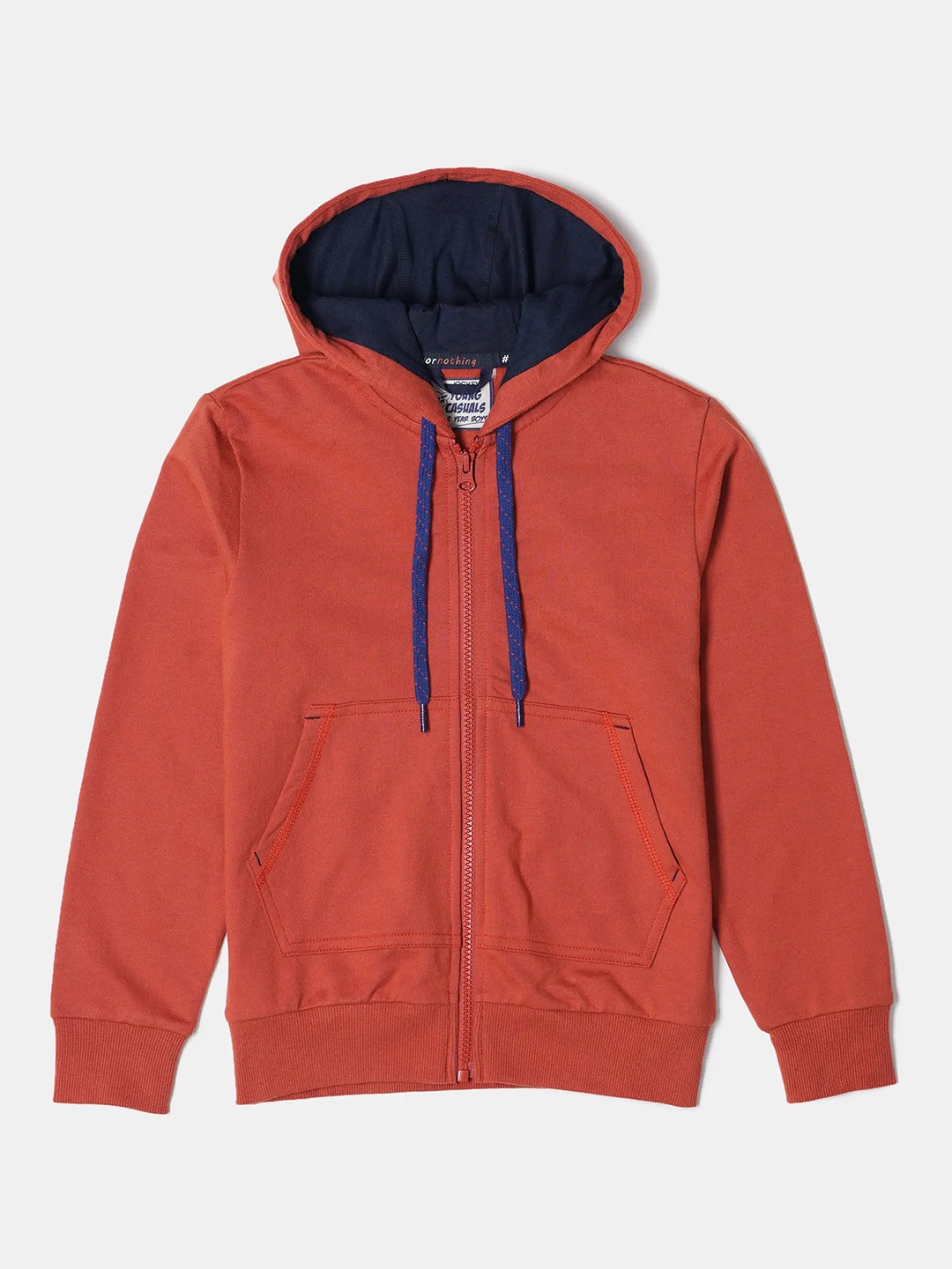 

Jockey Boys Super Combed Cotton Printed Hoodie Jacket With Convenient Side Pockets-CB07, Red