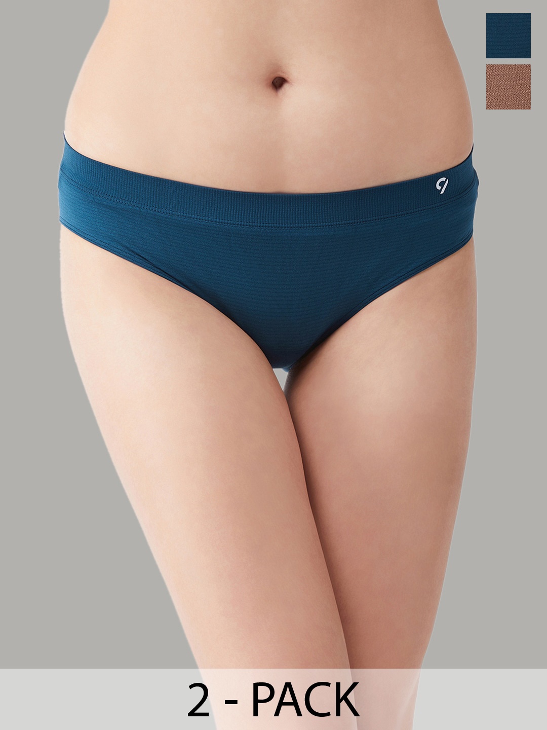 C9 AIRWEAR Pack Of 2 Rapid Dry 4-Way Stretch Seamless Basic Briefs, Teal