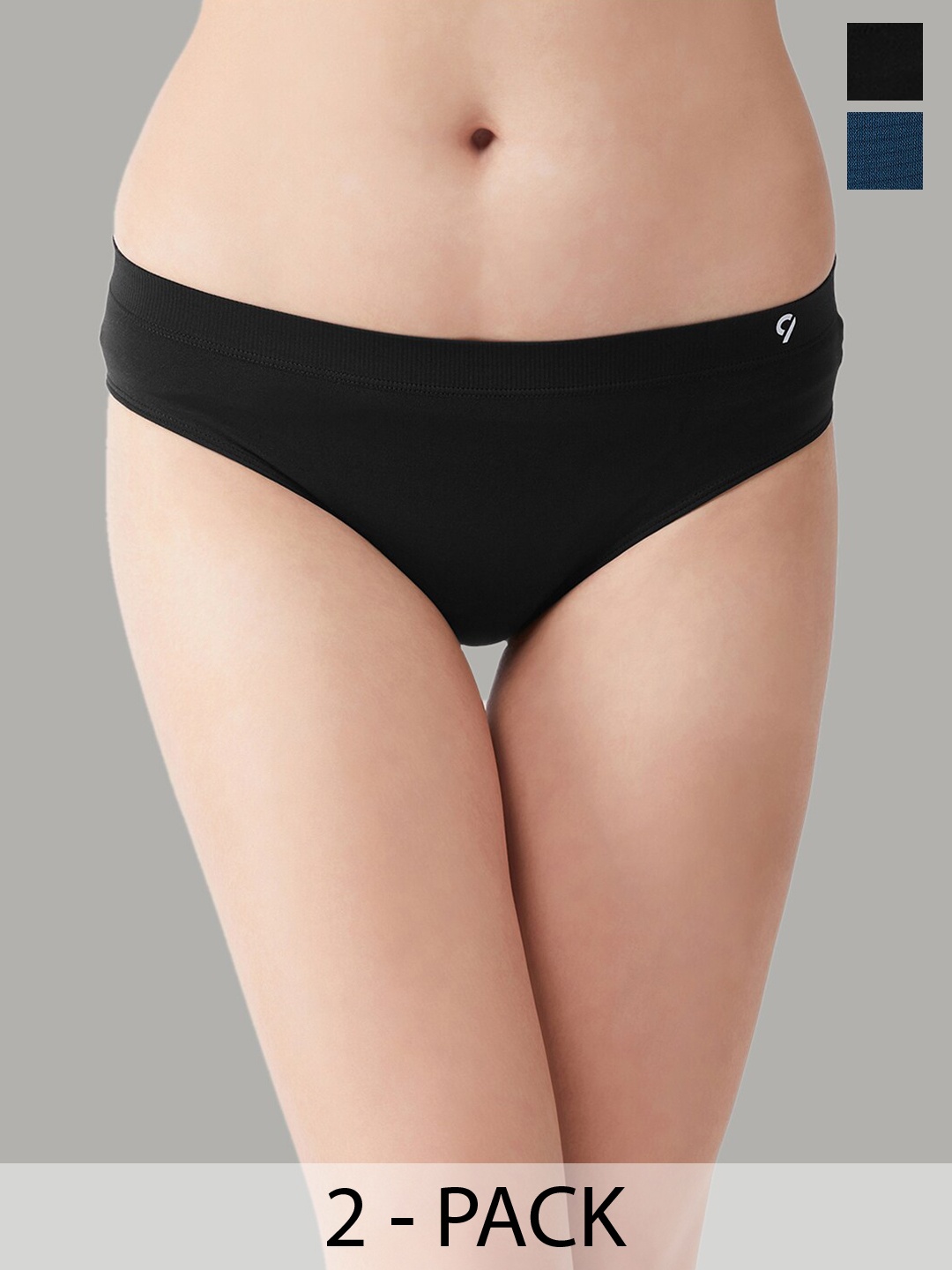 

C9 AIRWEAR Pack Of 2 Rapid Dry 4-Way Stretch Seamless Basic Briefs, Black