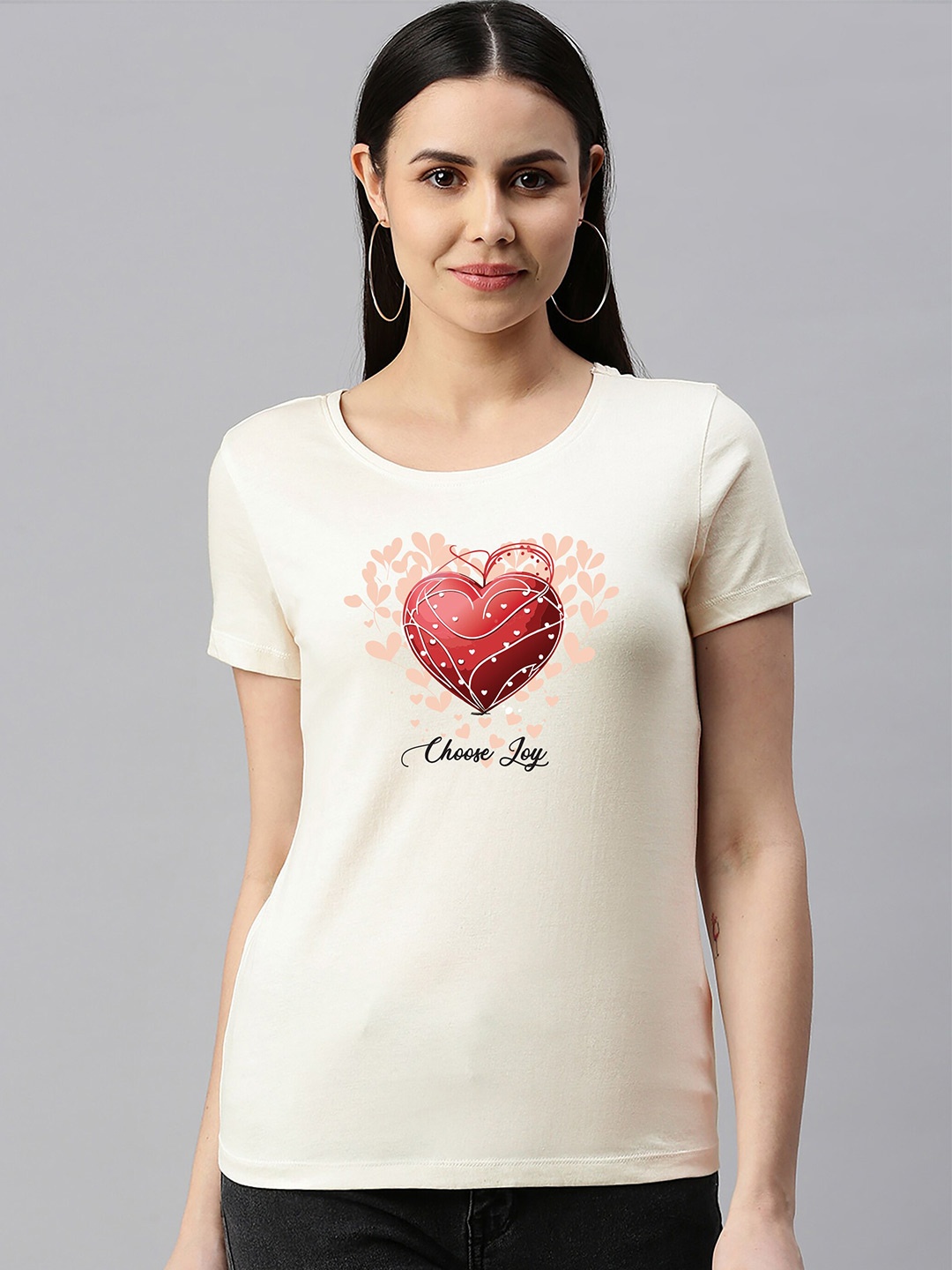 

Huetrap Graphic Printed Cotton T-shirt, White