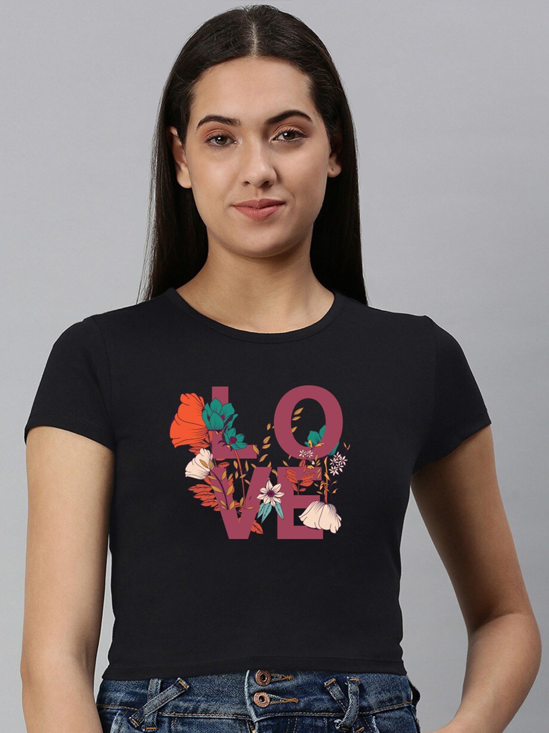 

Huetrap Graphic Printed Cotton T-shirt, Black