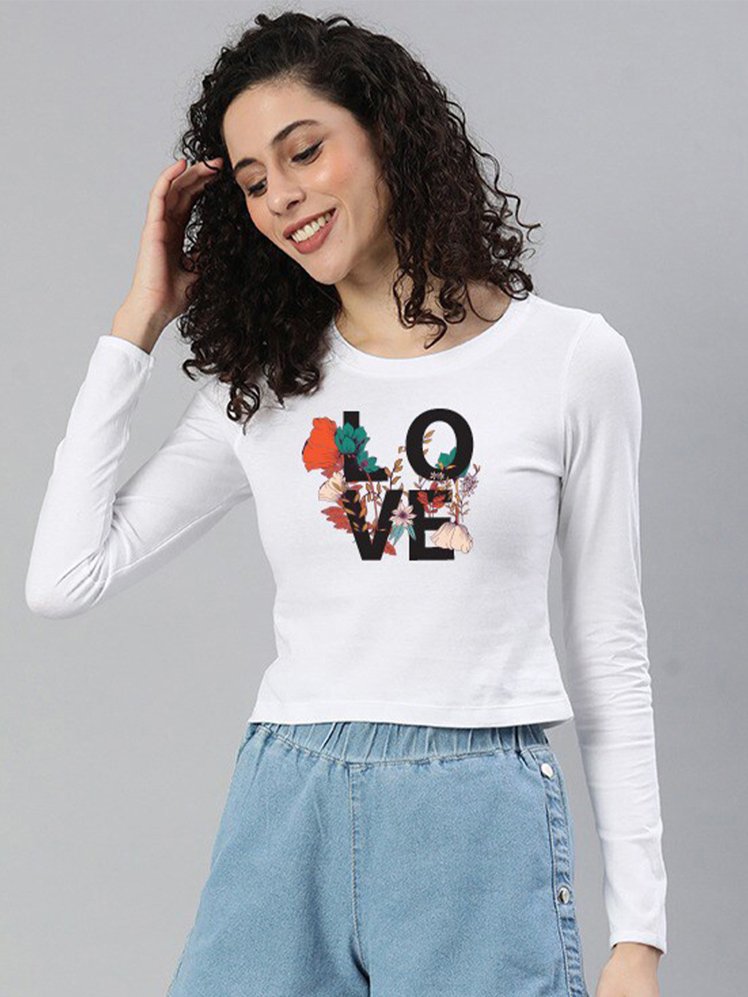 

Huetrap Typography Printed Cotton T-shirt, White