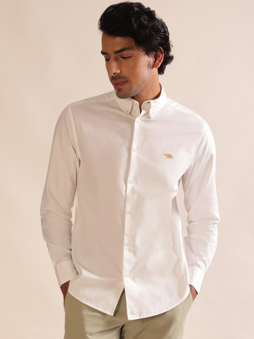 

Andamen Premium Men Full Sleeve Cotton Button Down Shirt, White