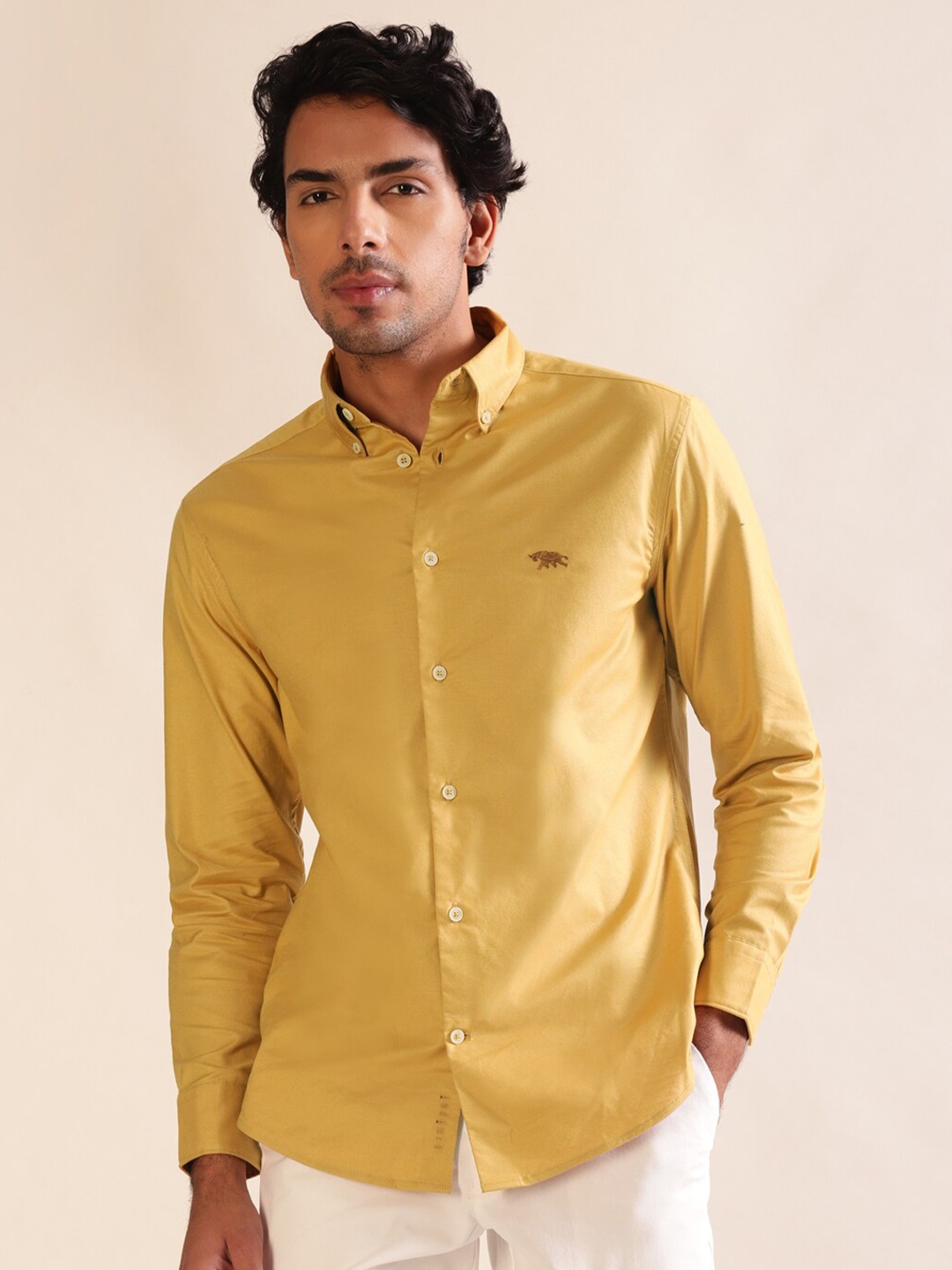 

Andamen Premium Oxford Full Sleeve Slim Fit Shirt, Mustard