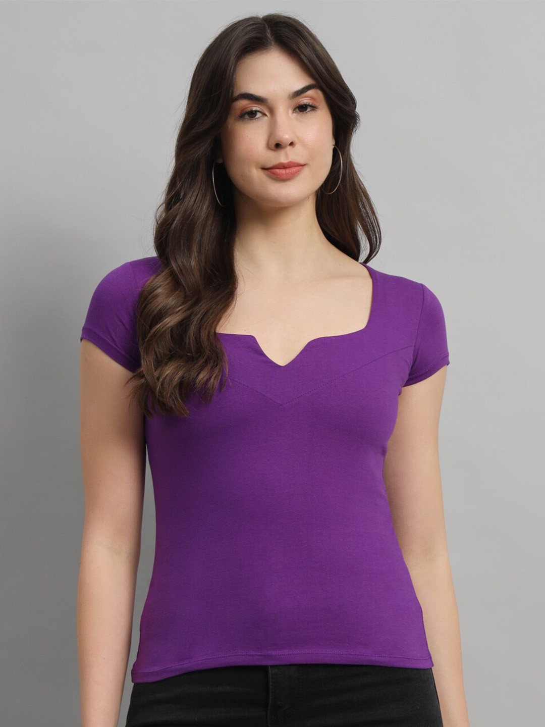 

SCORPIUS Knitted Styled Back Top, Violet
