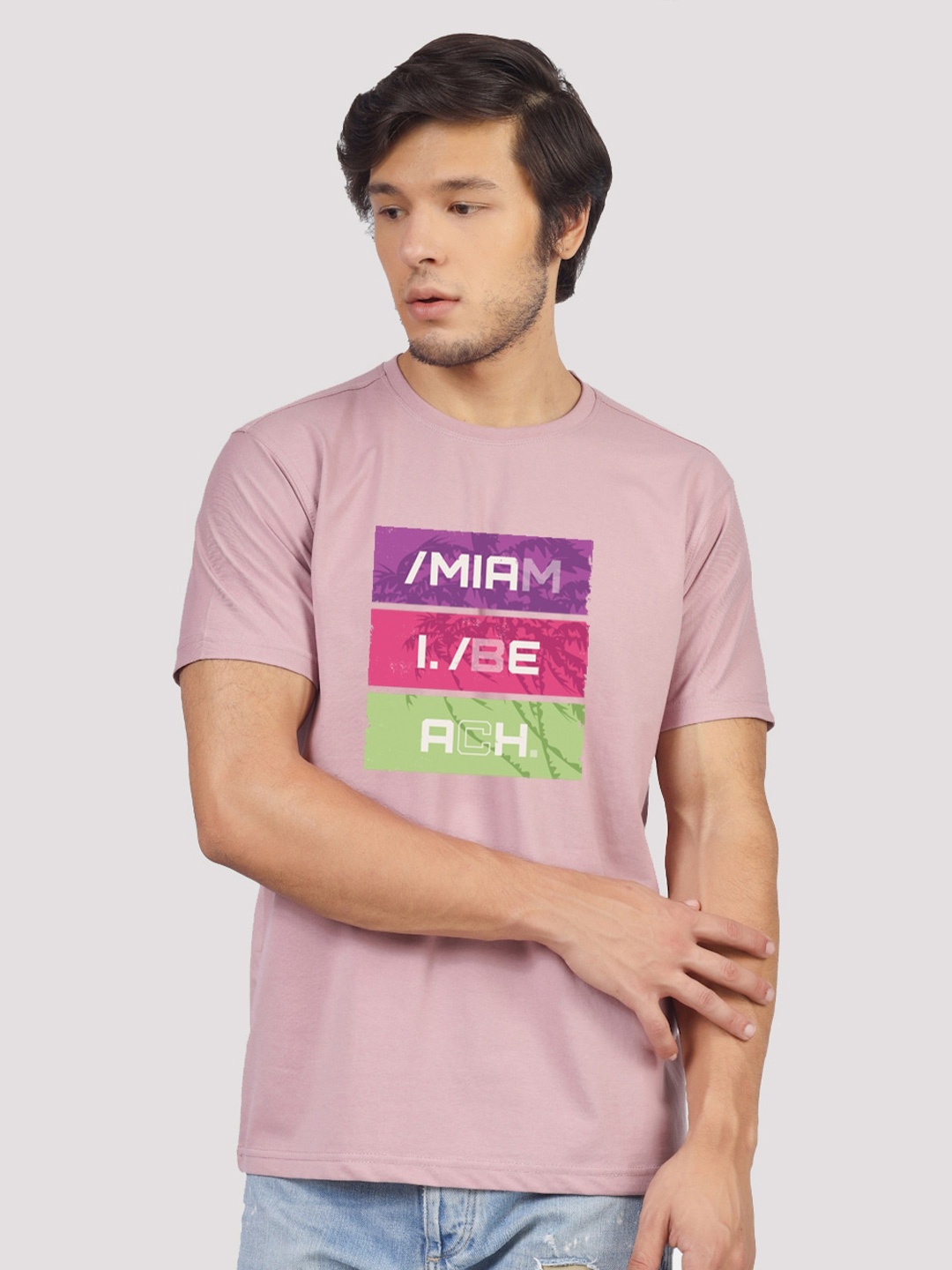 

Greylongg Typography Printed T-shirt, Pink