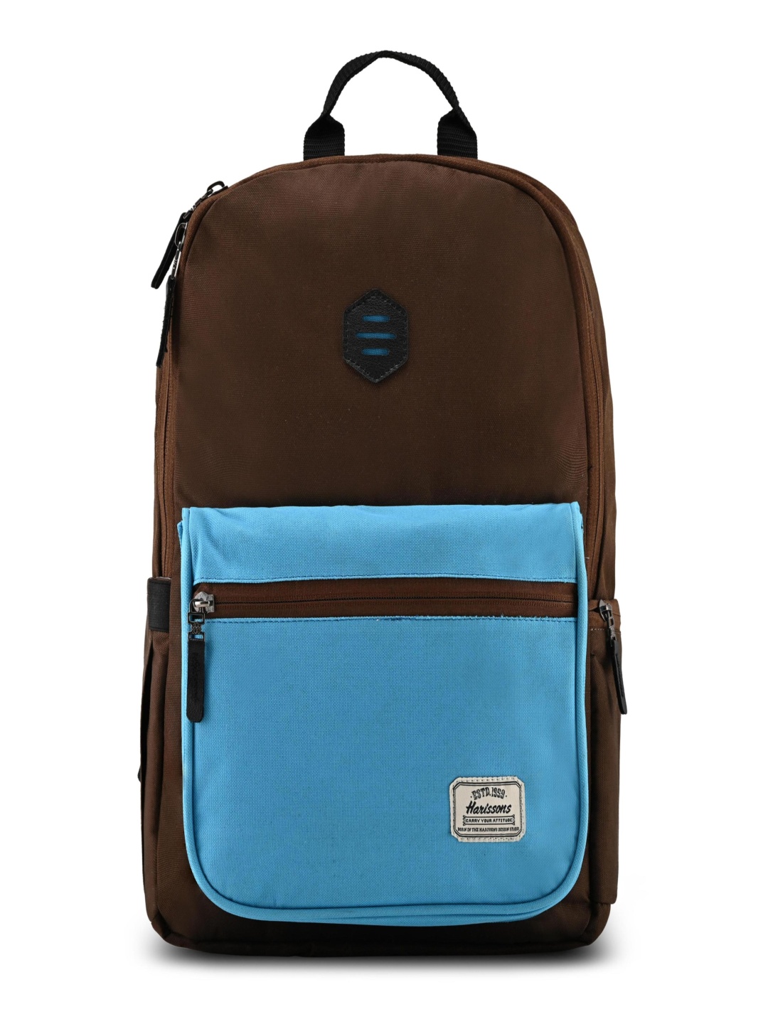 

Harissons Unisex Colourblocked Ergonomic Backpack, Brown