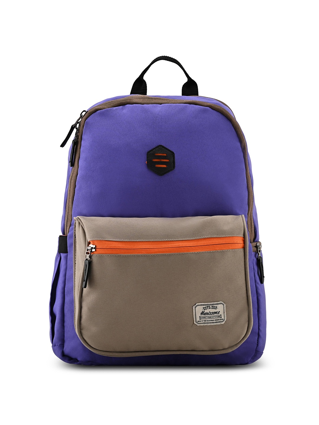 

Harissons Unisex Colourblocked Ergonomic Backpack, Purple