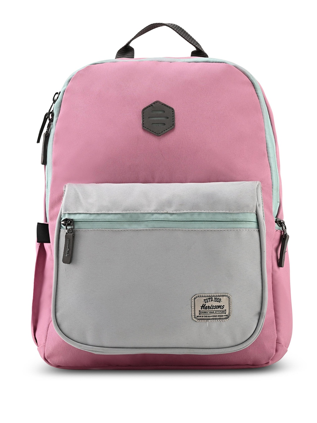

Harissons Unisex Colourblocked Backpack, Pink