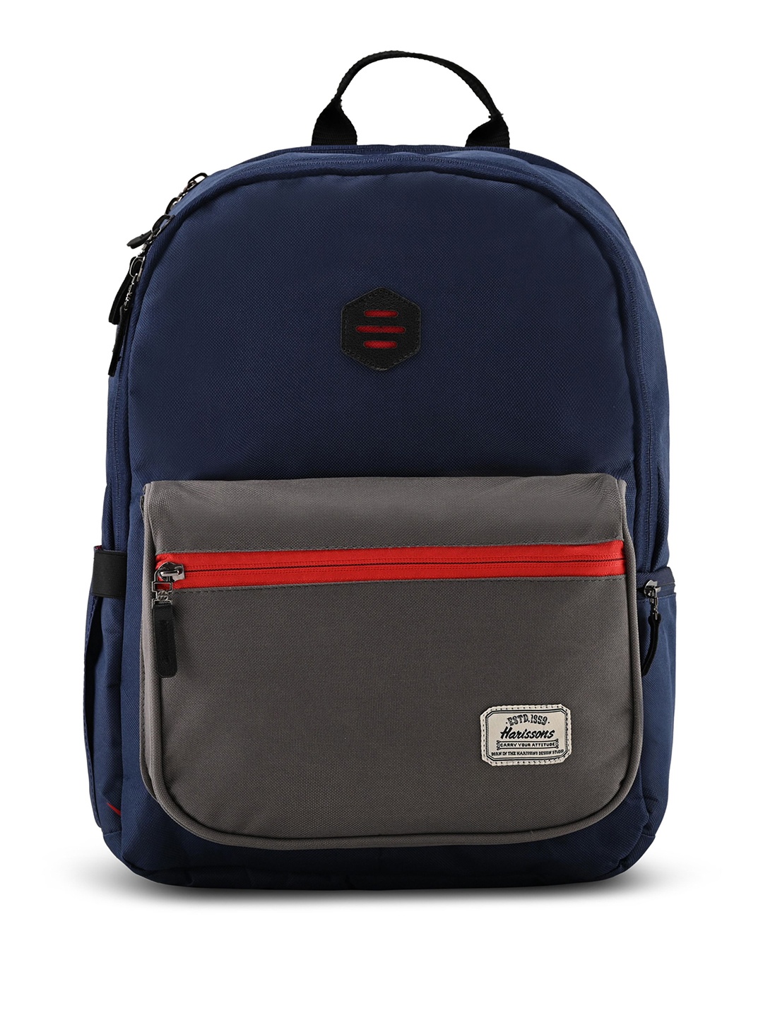 

Harissons Unisex Colourblocked Backpack, Navy blue