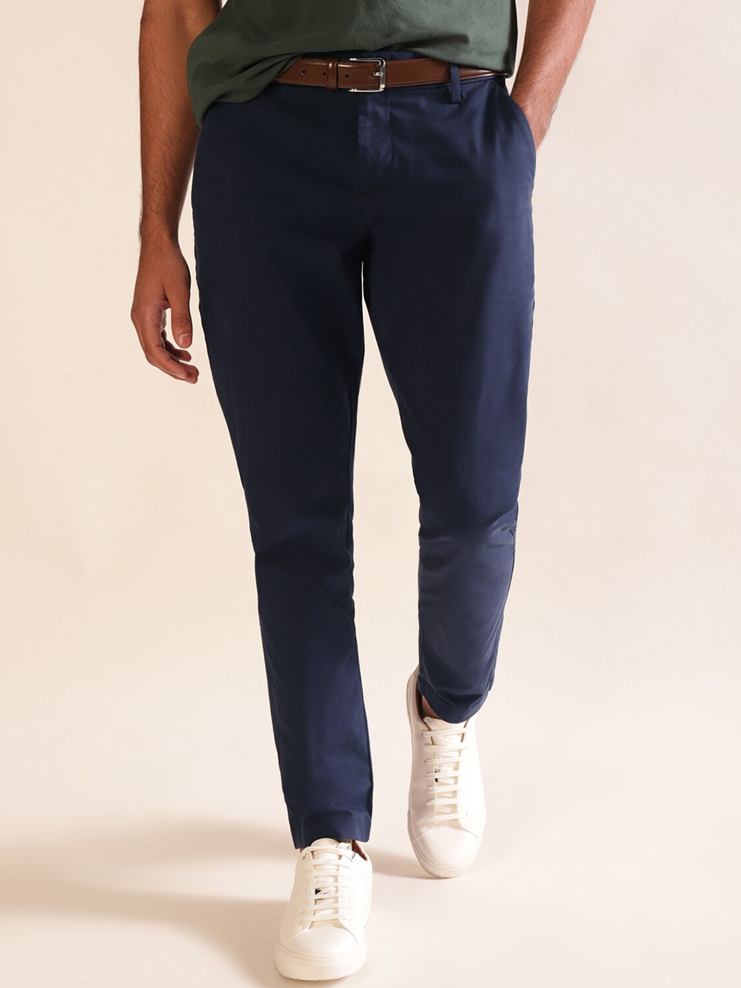 

Andamen Men Ultra Stretchable Chinos Trouser, Navy blue