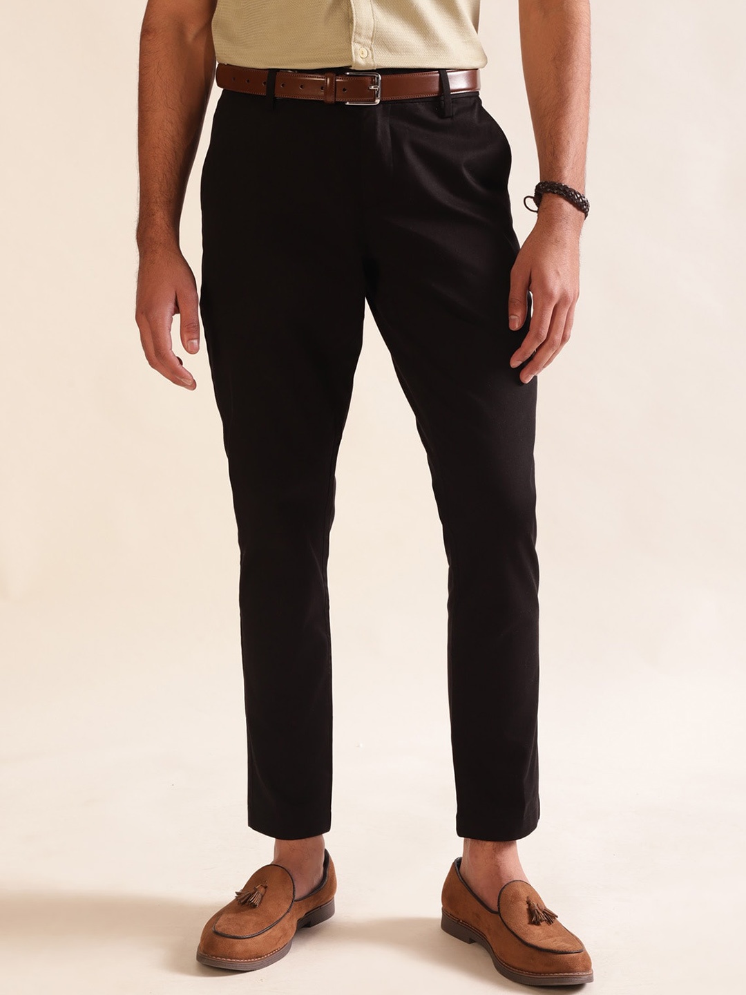 

Andamen Men Ultra Cotton Twill Stretchable Chinos, Black