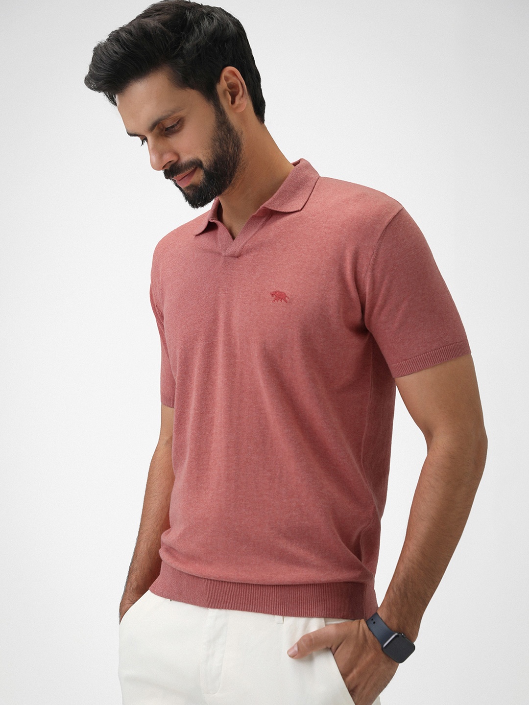 

Andamen Polo Collar Short Sleeves Cotton Regular T-shirt, Red