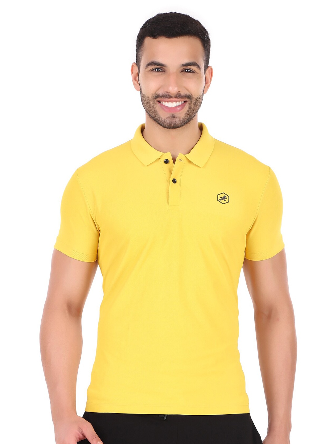 

REDESIGN Polo Collar Sports T-shirt, Yellow