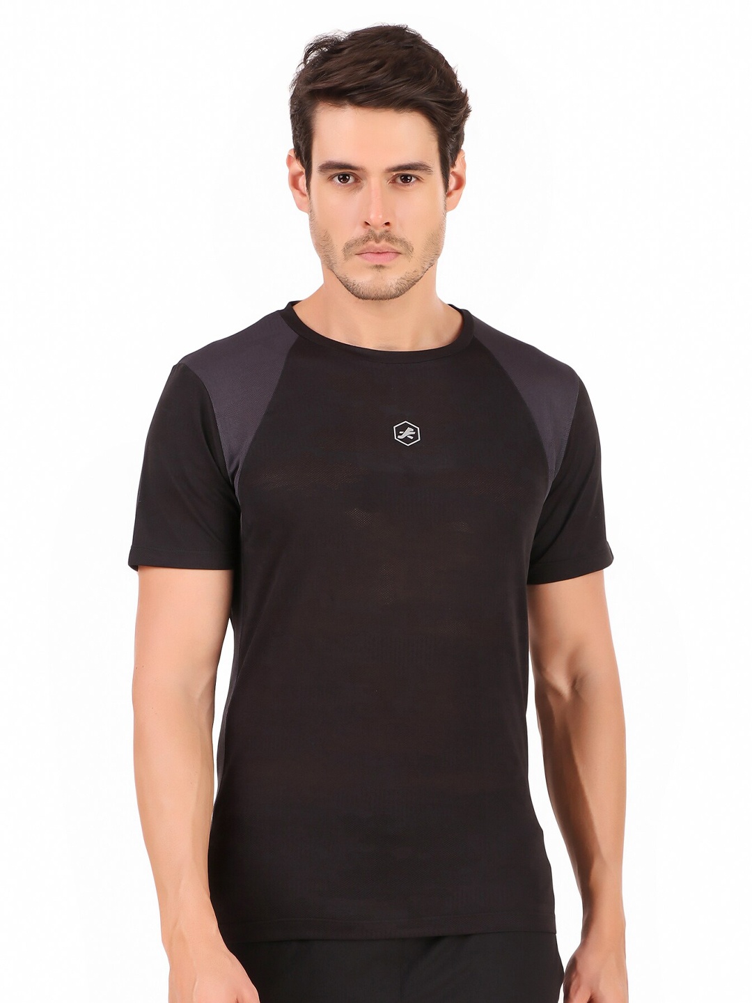 

REDESIGN Round Neck Sports T-shirt, Black