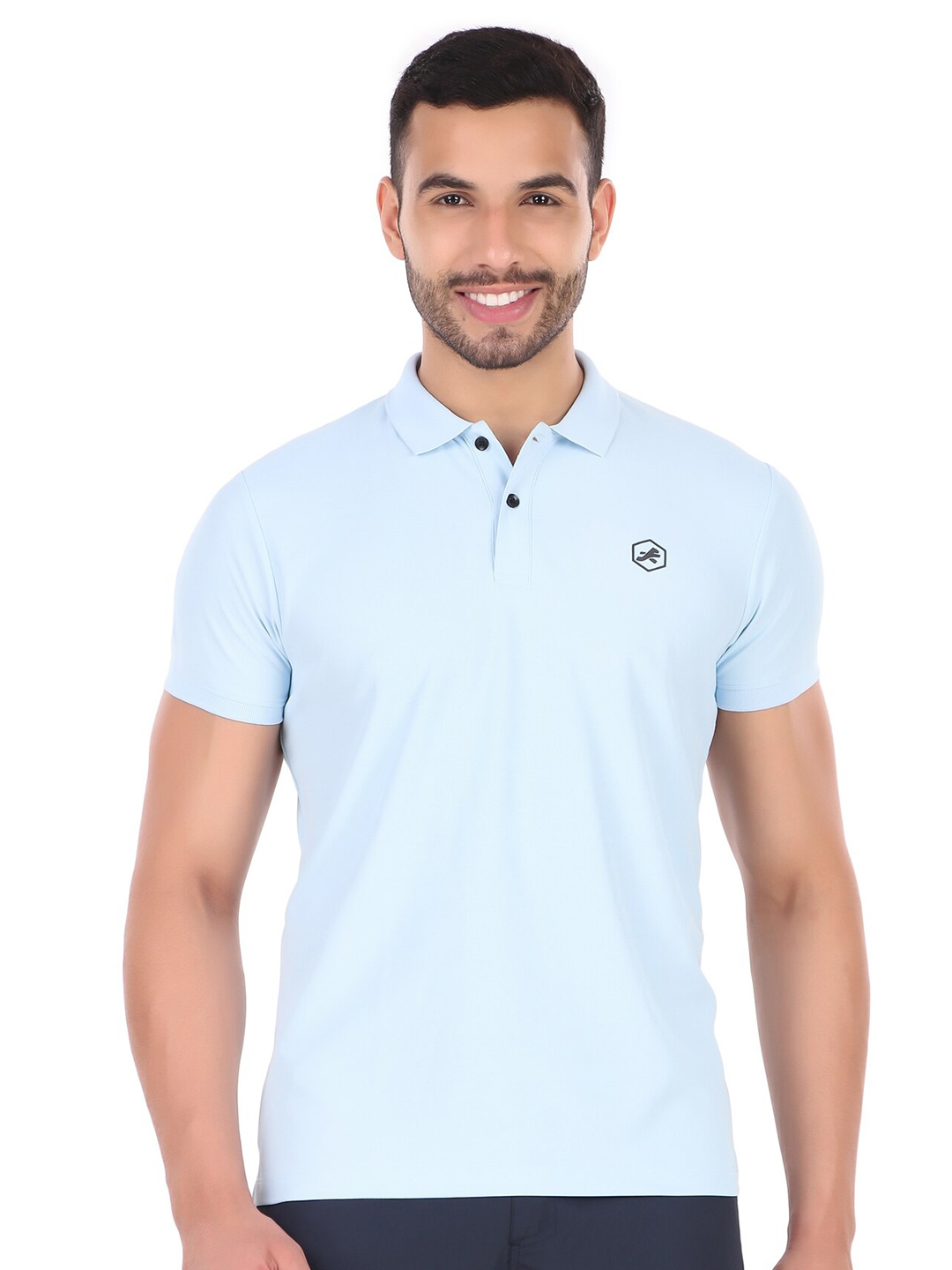 

REDESIGN Polo Collar Sports T-shirt, Blue
