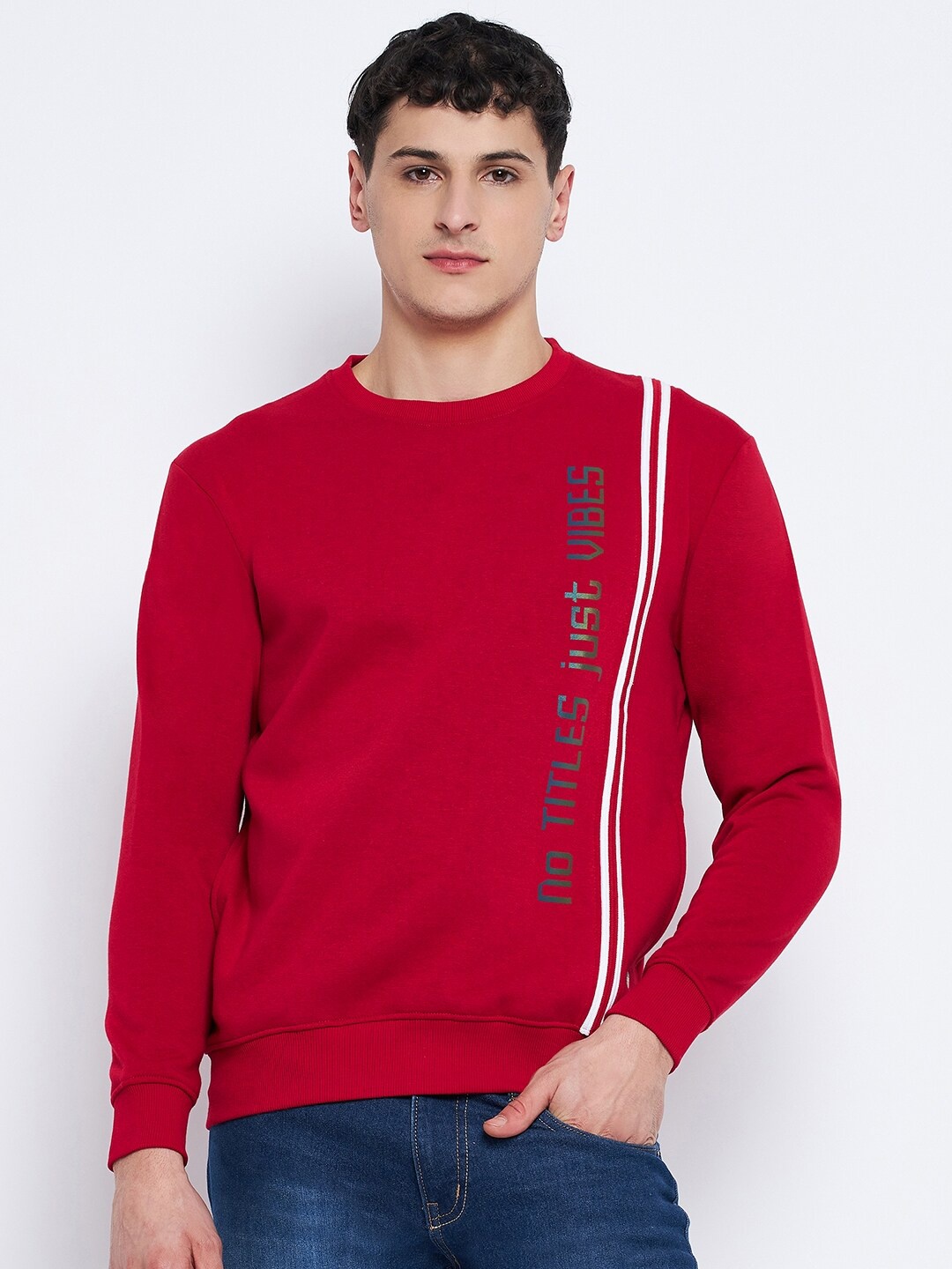 

Duke Typography Printed Cotton Sweatshirt, Red