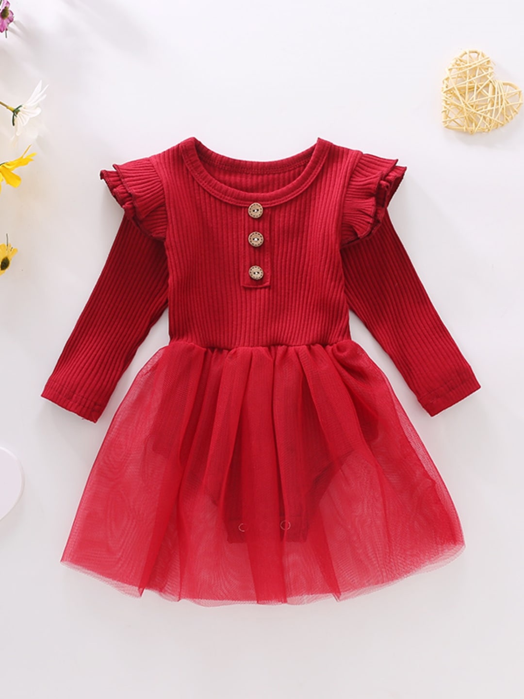 

StyleCast Infants Girls Red Ribbed Bodysuit