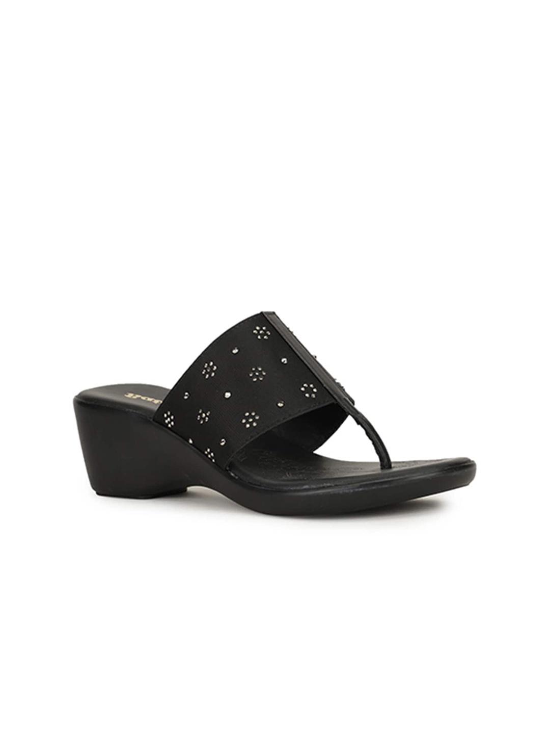 

Bata Embellished Wedge Heels, Black