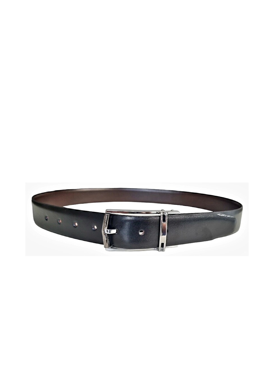 

Ultimo Men Textured Reversible Formal Belt, Black