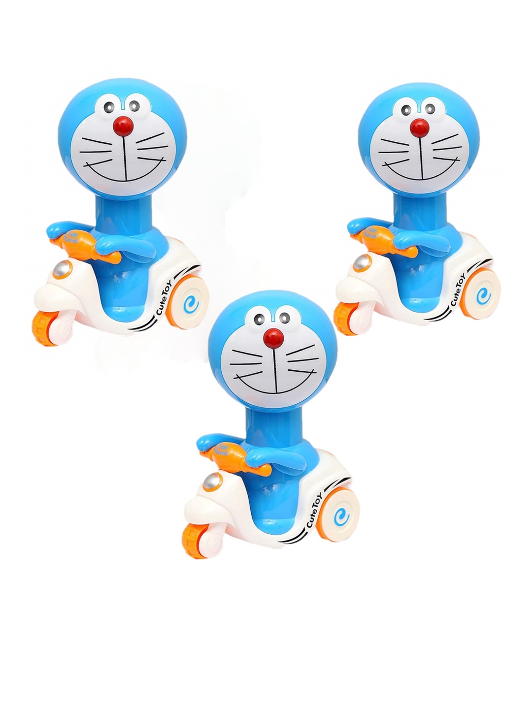 

OPINA Kids Press To Go Inertial Cute Doraemon Scooter Toy, Blue