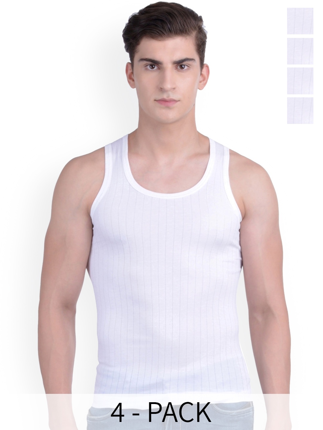 

Force NXT Pack Of 4 Cotton Innerwear Vests MNFR-241-WHITE-PO4