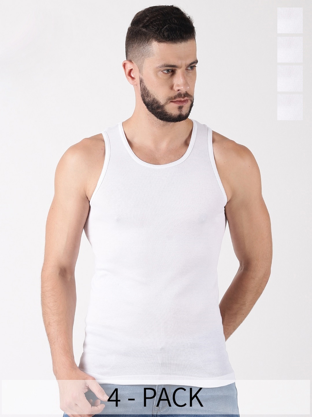 

Force NXT Pack Of 4 Cotton Innerwear Vests MNFR-237-WHITE-PO4