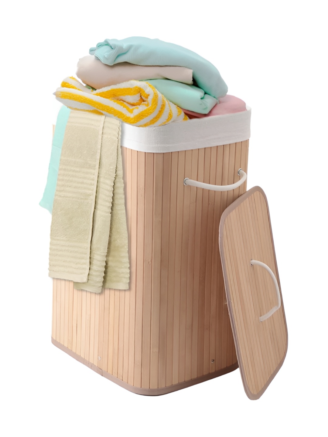 

USHA SHRIRAM Brown Foldable Laundry Basket With Lid