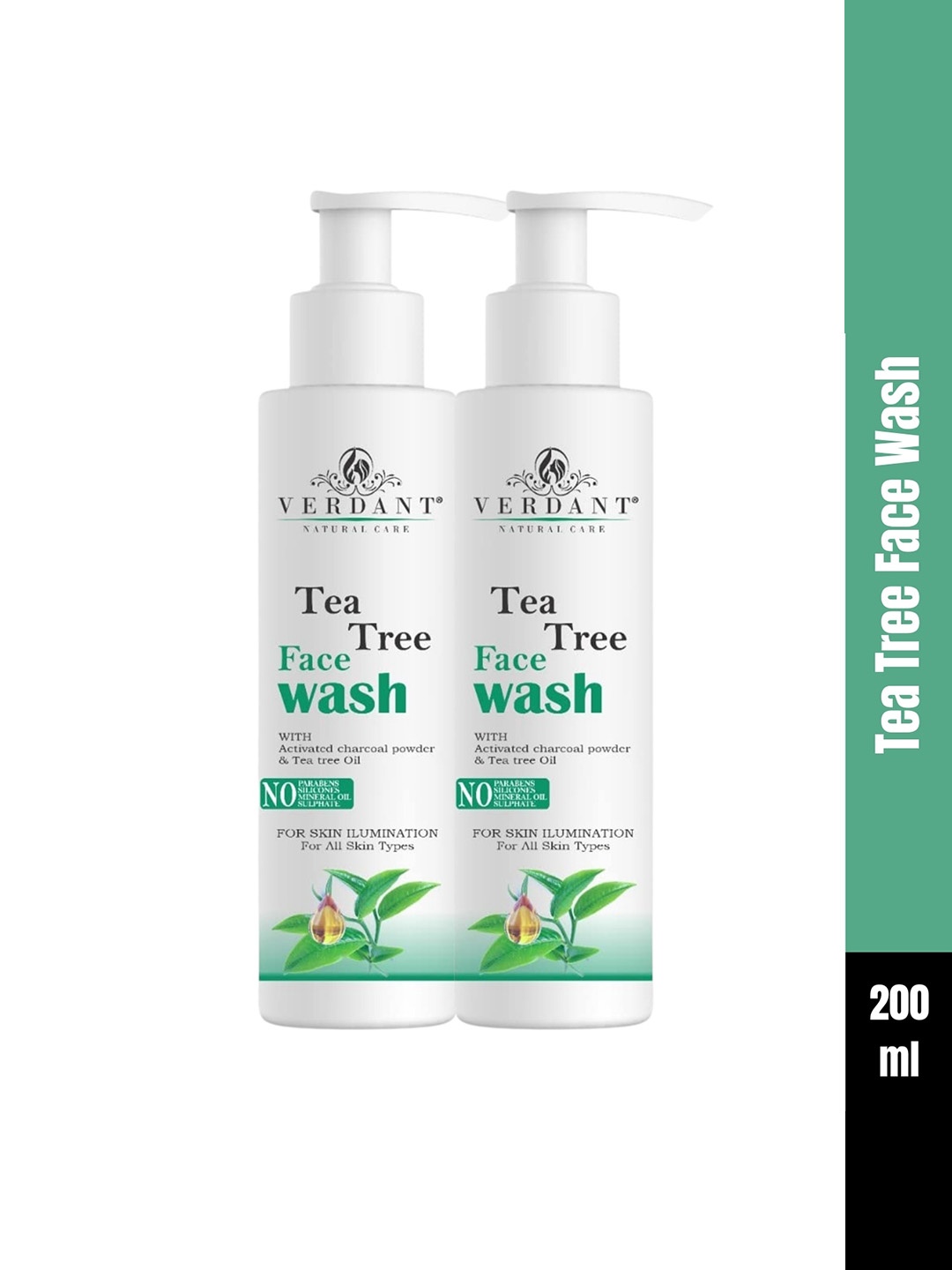 

Verdant Natural Care Set Of 2 Neem & Tulsi Face Wash For Anti Acne - 100ml Each, White