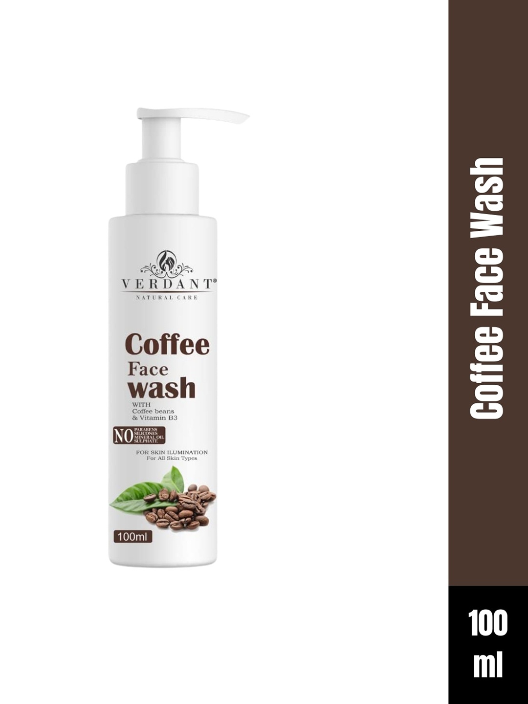 

Verdant Natural Care Coffee Face Wash with Vitamin B3 - 100 ml, White