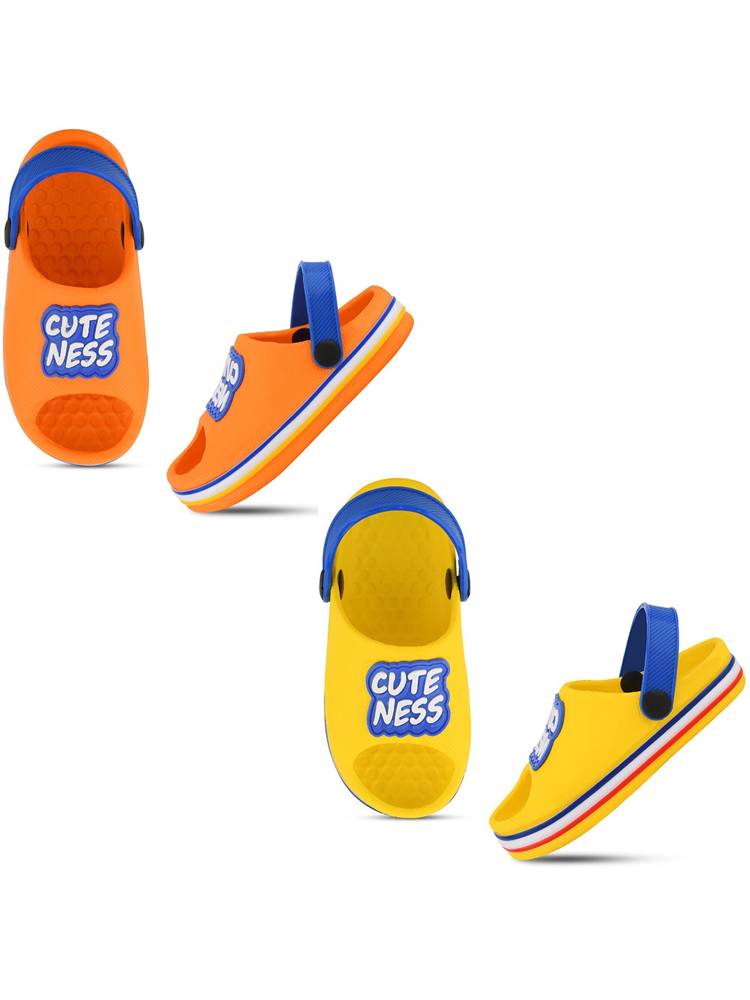 

Smartots Kids Set Of 2 Printed Croslite Clogs, Orange
