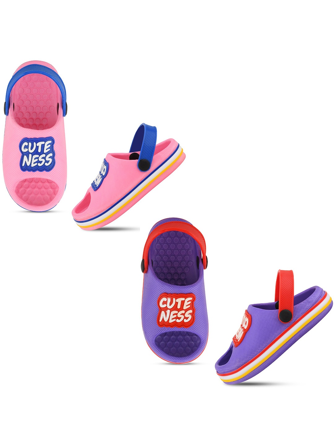 

Smartots Kids Set Of 2 Printed Croslite Clogs, Pink