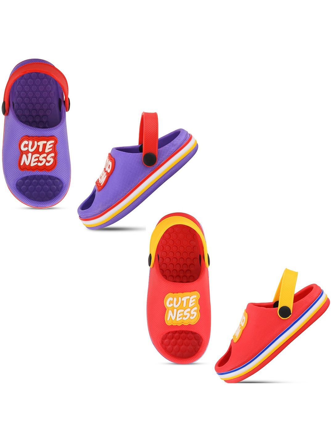 

Smartots Kids Set Of 2 Printed Croslite Clogs, Purple