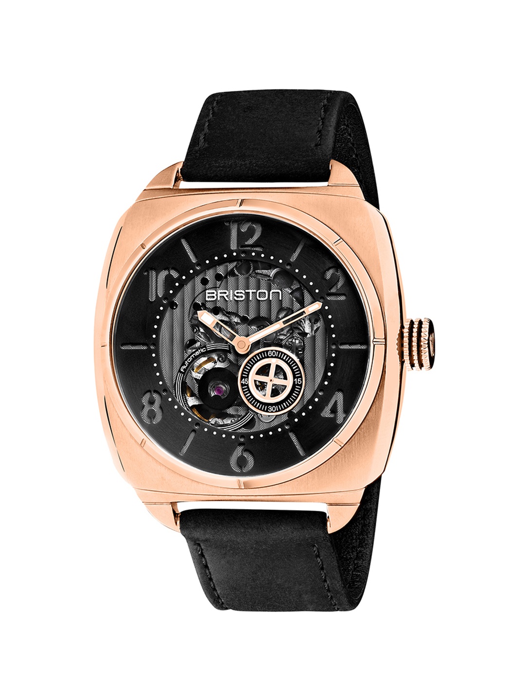 

BRISTON Men Analogue Multi Function Automatic Motion Powered Watch 201042.SPRG.SK.1.CH, Black