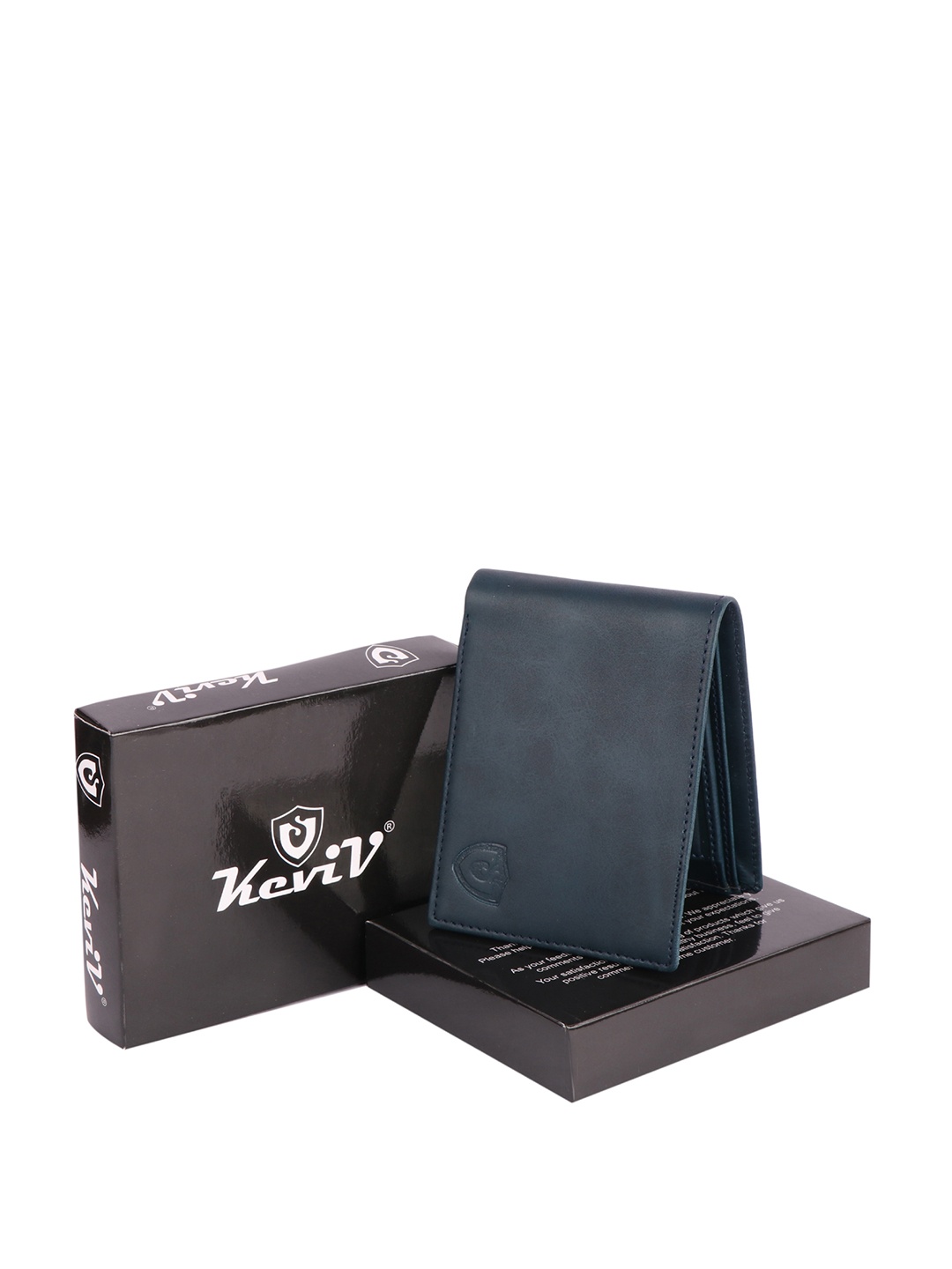 

Keviv Leather RFID Two Fold Wallet, Blue