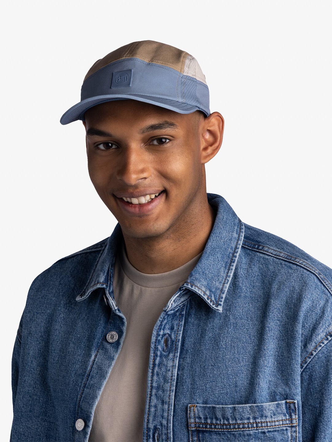 

Original Buff SA Unisex Domus 5 Panel Go Colourblocked Quick-Dry Baseball Cap, Blue