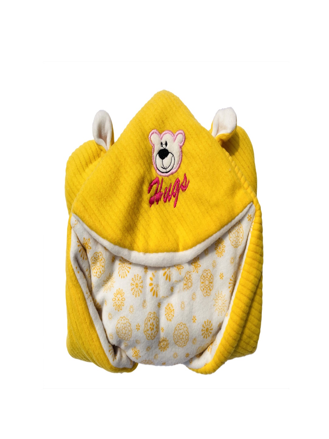 

BAESD Infants Super Soft Hooded Cotton Wrapper, Yellow